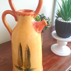 Italian Ceramic Vase Hand Painted in Italy NWT